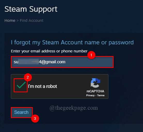 חפש אימייל מזהה Steam 11zon