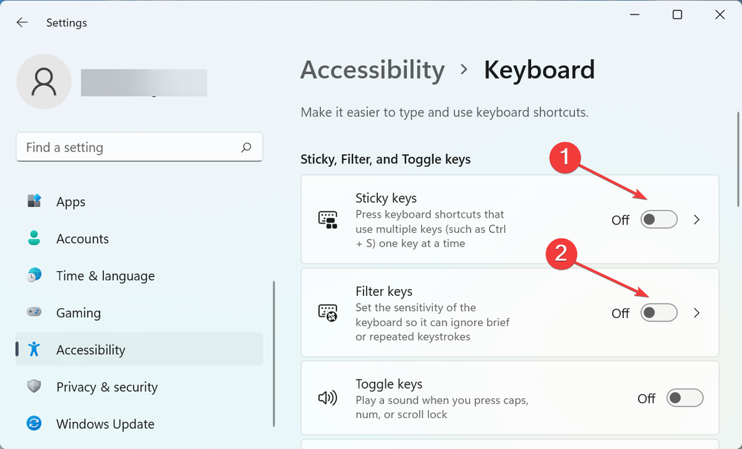 Sticky-Keys und Filter-Keys