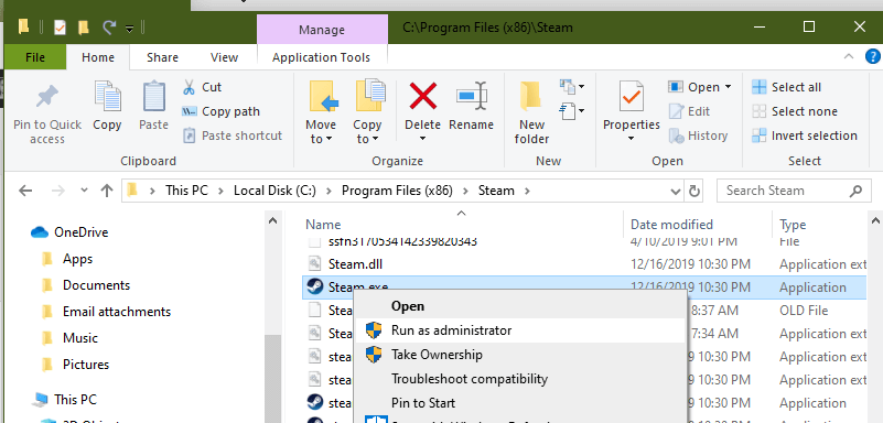 Program files x86 path. C:\program files (x86)\Microsoft\Edge\application. Administrator Error.