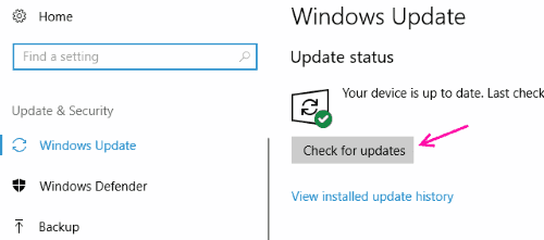 Chk Updates Popravi napako napake stanja napajanja gonilnika Windows 10