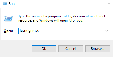Account utente lusrmgr.msc scaduto Windows 10