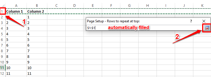 Cum se repetă titlurile rândurilor de sus pe fiecare pagină în timp ce imprimați într-o foaie Excel