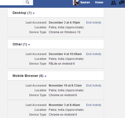 facebook-aktivitet-login