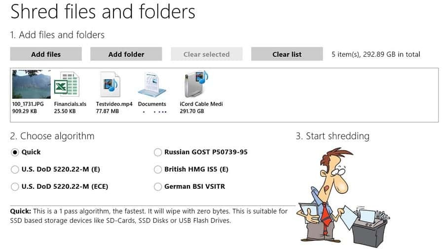 shredder8 Windows 10 rakendus