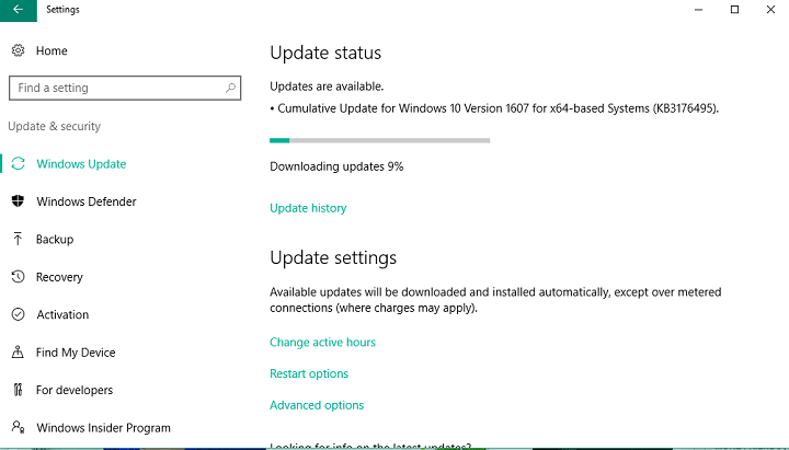 Microsoft에서 릴리스 한 Windows 10 v1607 용 KB3176495 업데이트 (1 주년 업데이트)