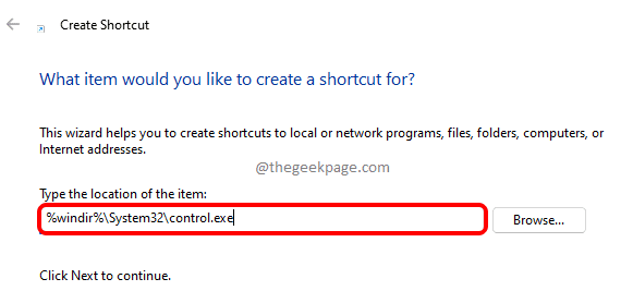 Sådan opretter du en genvej til at starte kontrolpanelet i administratortilstand i Windows 11