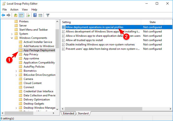 implementación del paquete de la aplicación Microsoft Edge se bloquea al inicio