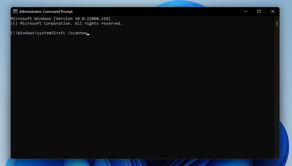 Η εφαρμογή sfc scannow command photos δεν λειτουργεί στα Windows 11