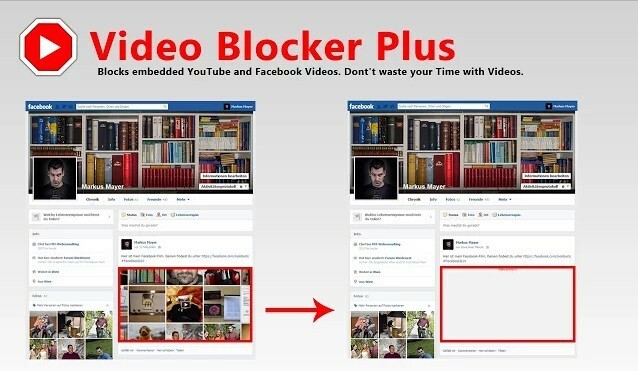 blokování videa plus rozšíření