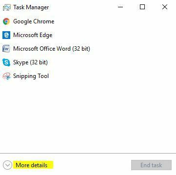 abilita più dettagli task manager windows 10