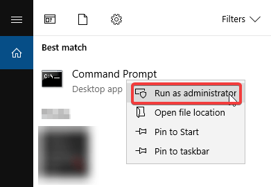 prompt de comando do windows 10 erro 0x80240034