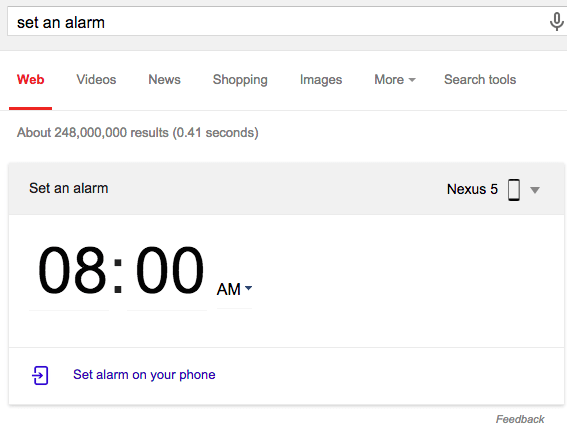 Zdaj pošljite Opombo, nastavite alarm in pošljite navodila iz računalnika v telefon prek Googla