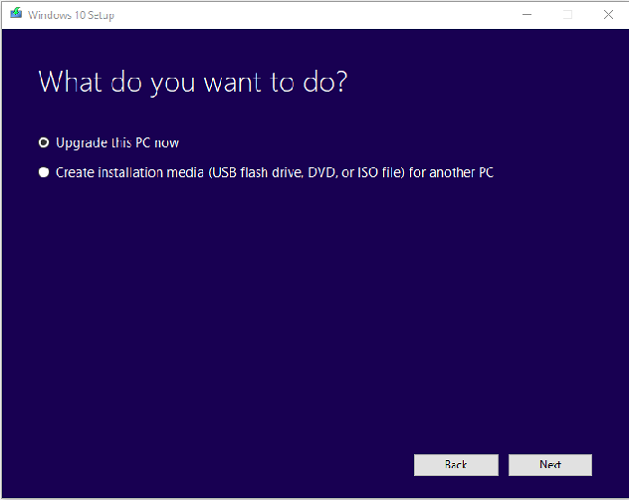Windows Media Creation Tool -ikkunan virhekoodi 0xc004f025