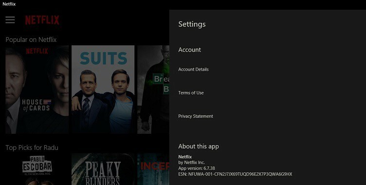 Netflix uppdatera Windows 10 nedladdning