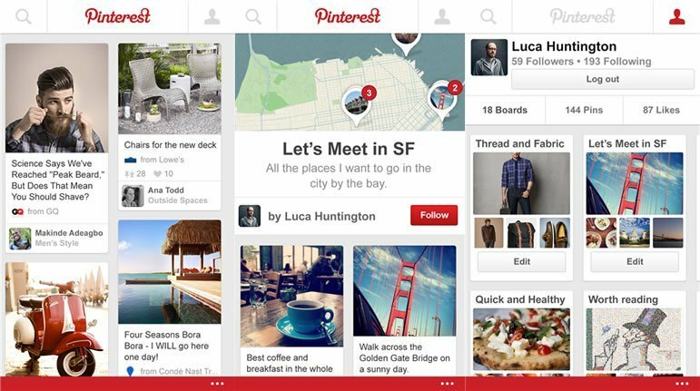 Pinterestアプリは、Windows Phone、Windows 8のベータ版になりましたか？
