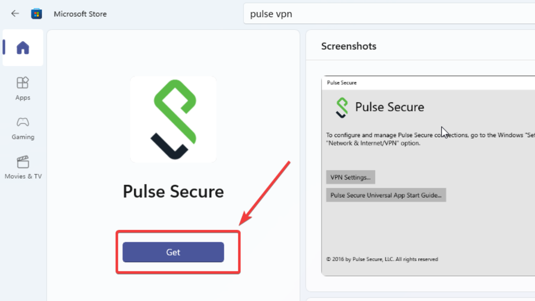 برنامج Pulse secure vpn windows 11