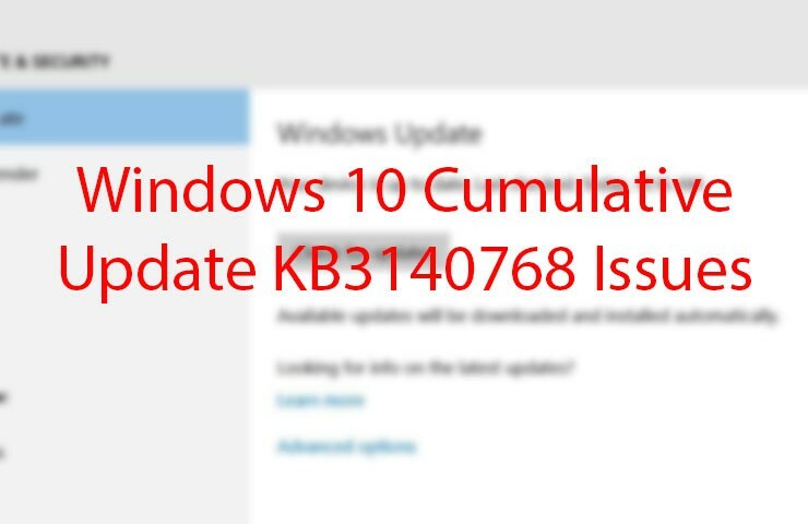 KB3140768 განახლება ვერ დაინსტალირდება, იწვევს Xbox კონტროლერის პრობლემებს და ა.შ.