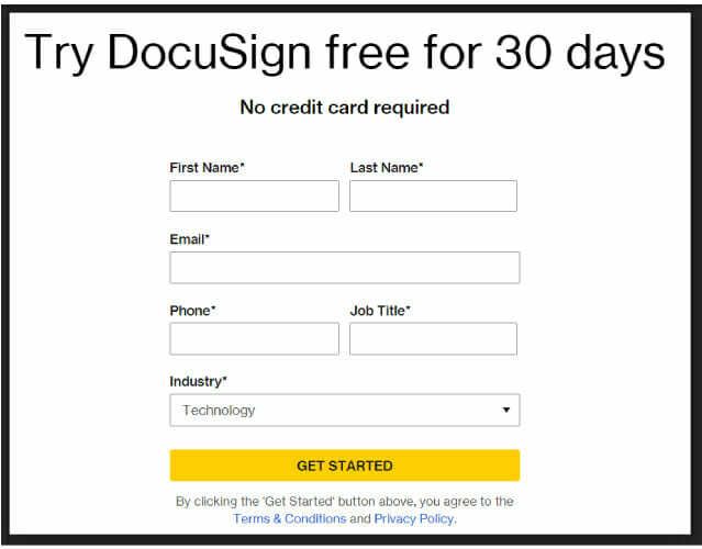 DocuSign zum Erstellen einer Signatur für PDF-Dateien