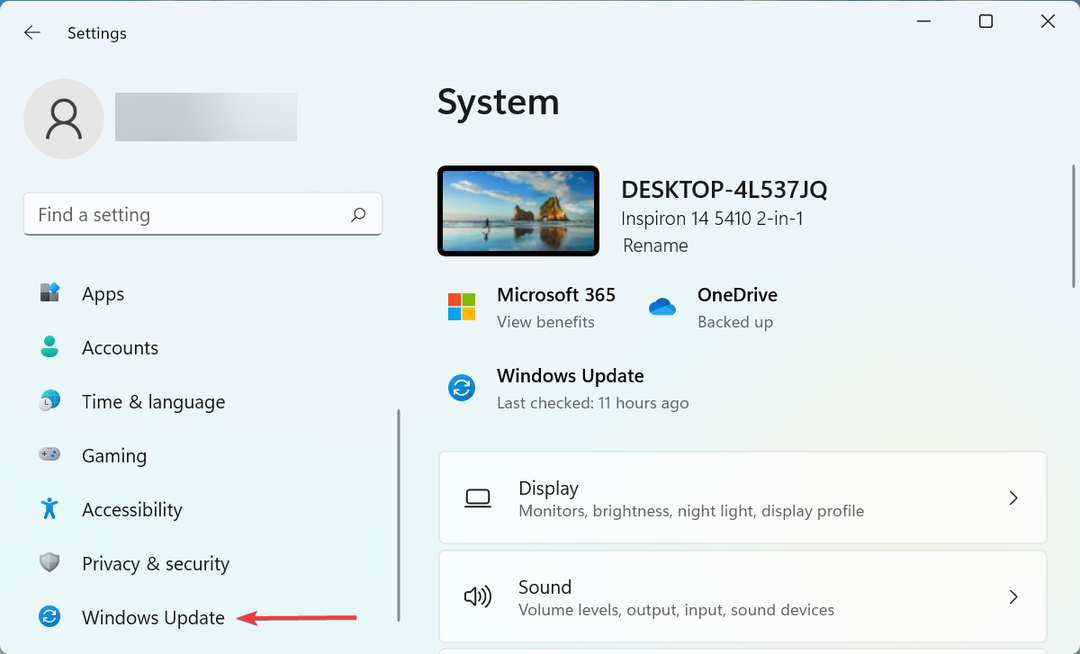 Windows Update za odpravo nedelovanja mikrofona Discord Windows 11