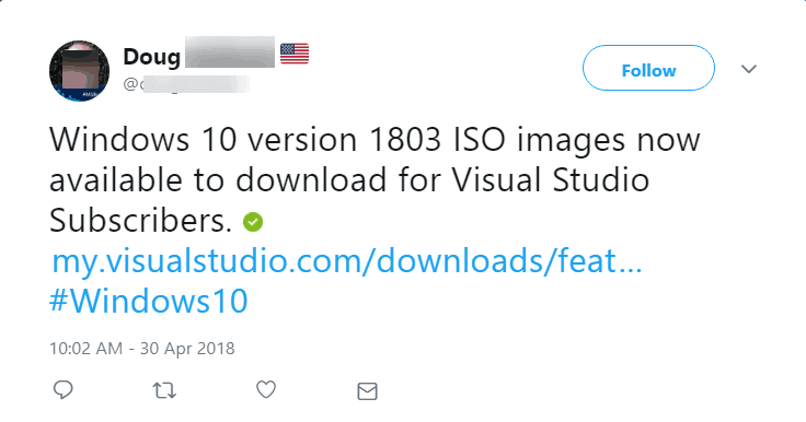 ดาวน์โหลดไฟล์ ISO อัปเดต windows 10 เมษายน