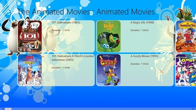 Guarda i tuoi film d'animazione preferiti gratuitamente con questa fantastica app per Windows