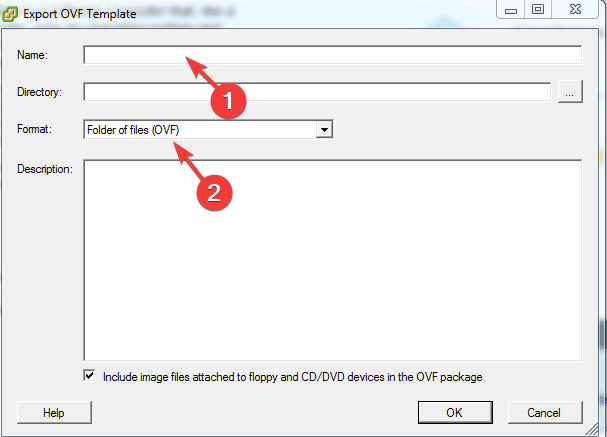 OVF नाम दर्ज करें vmware वर्चुअल मशीन को कैसे निर्यात करें