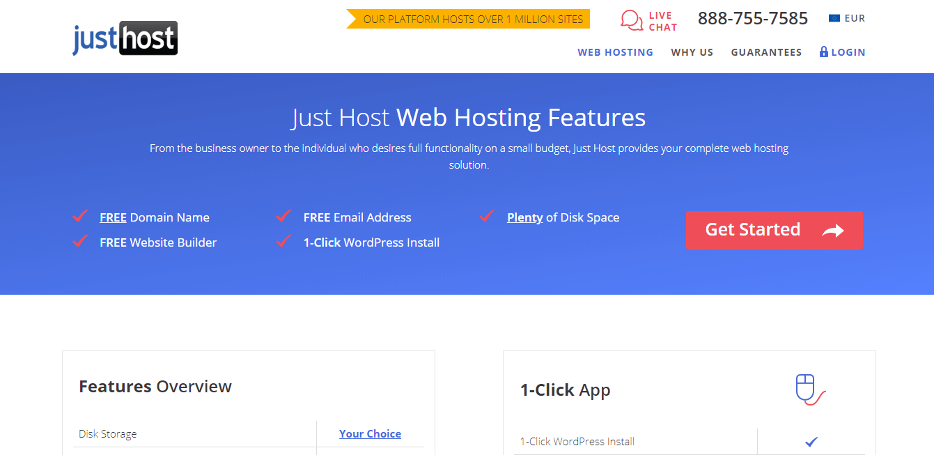 JustHost - WP-Hosting