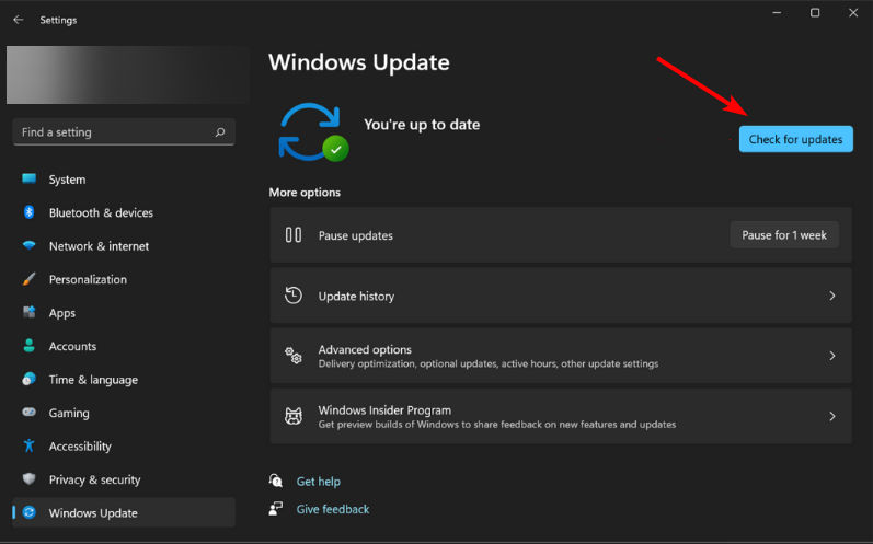 Suchen Sie nach Updates für Windows 11 Meraki VPN