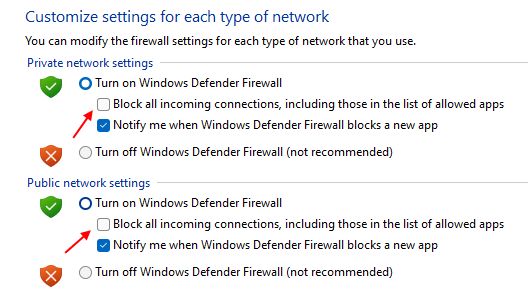 برنامج Windows Defender Min