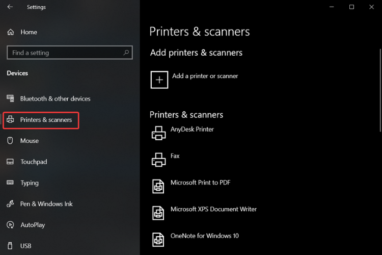 impresoras y escáneres