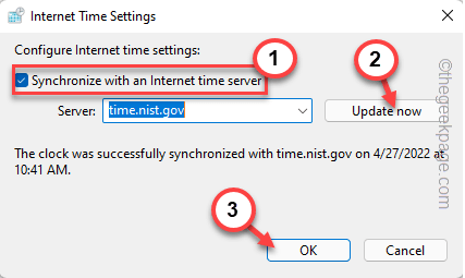 Atualizar servidor de tempo mínimo