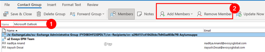 Kaip sukurti platinimo sąrašą (kontaktų grupę) „Microsoft Outlook“.