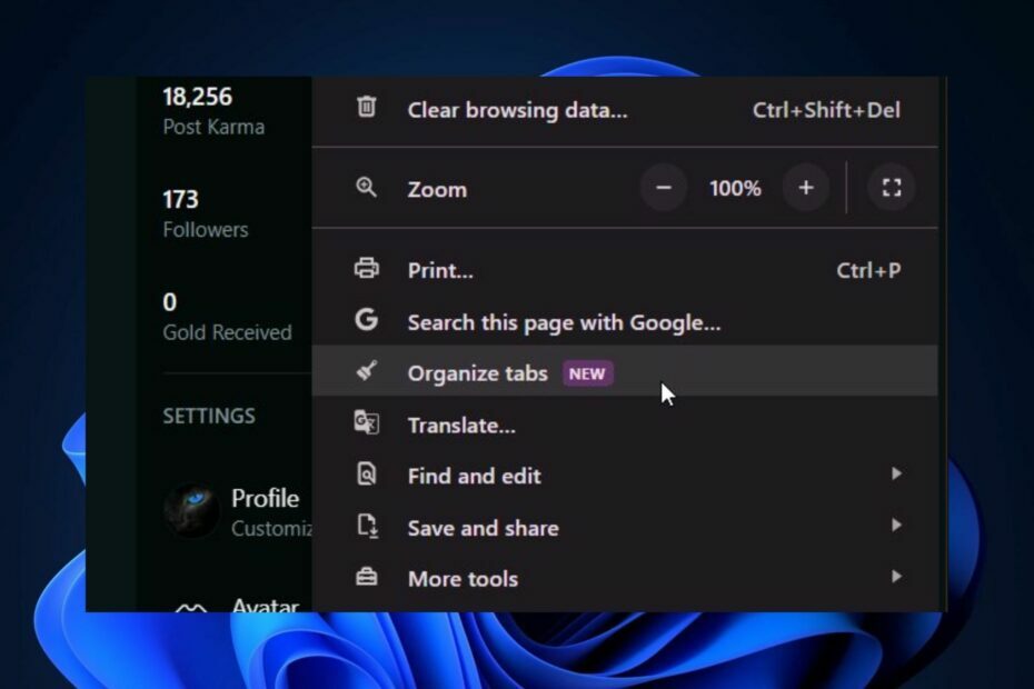 Google menambahkan tombol Atur Tab baru ke Chrome