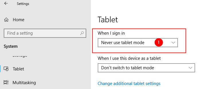 Nunca use la tableta