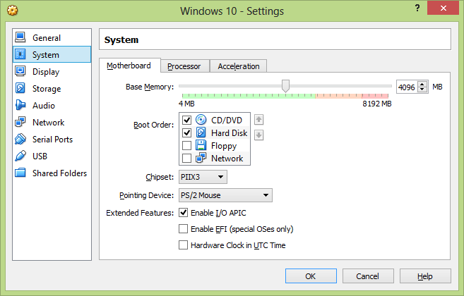 Instale o Windows 10 no VirtualBox