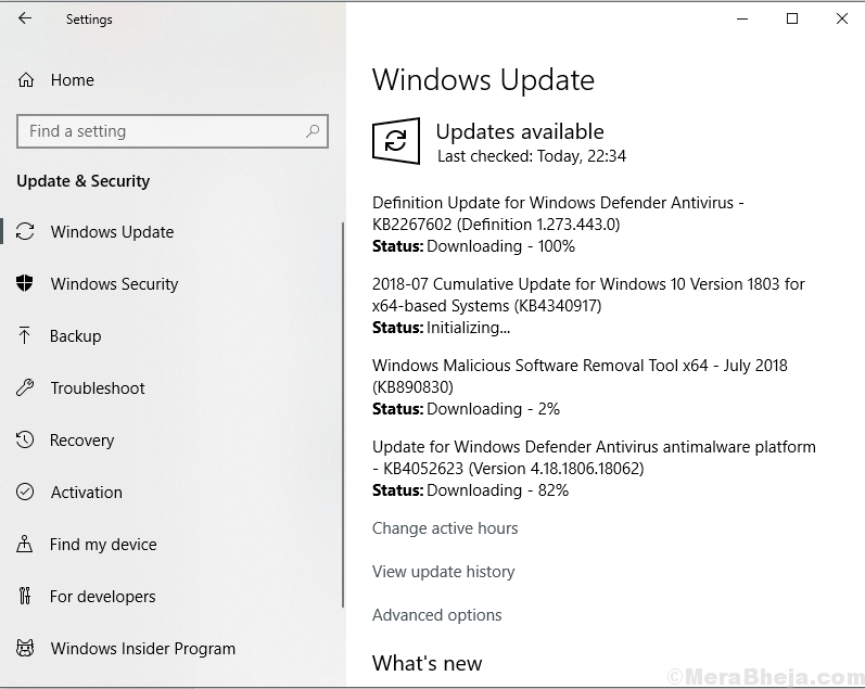 Aktualizace systému Windows