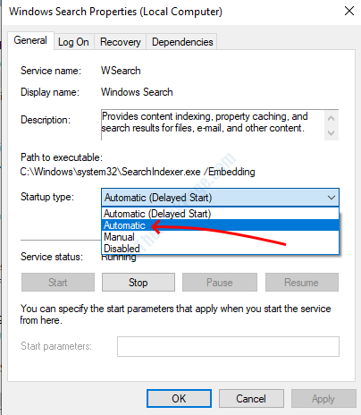 자동 Windows 검색 서비스