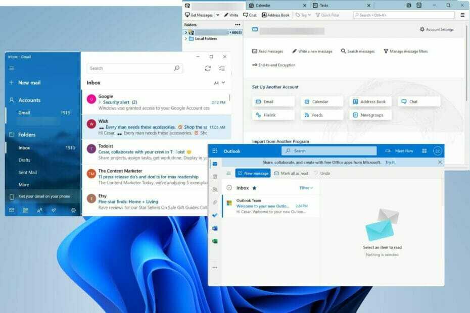 Mis on parim meiliklient: Mail, Outlook või Thunderbird?
