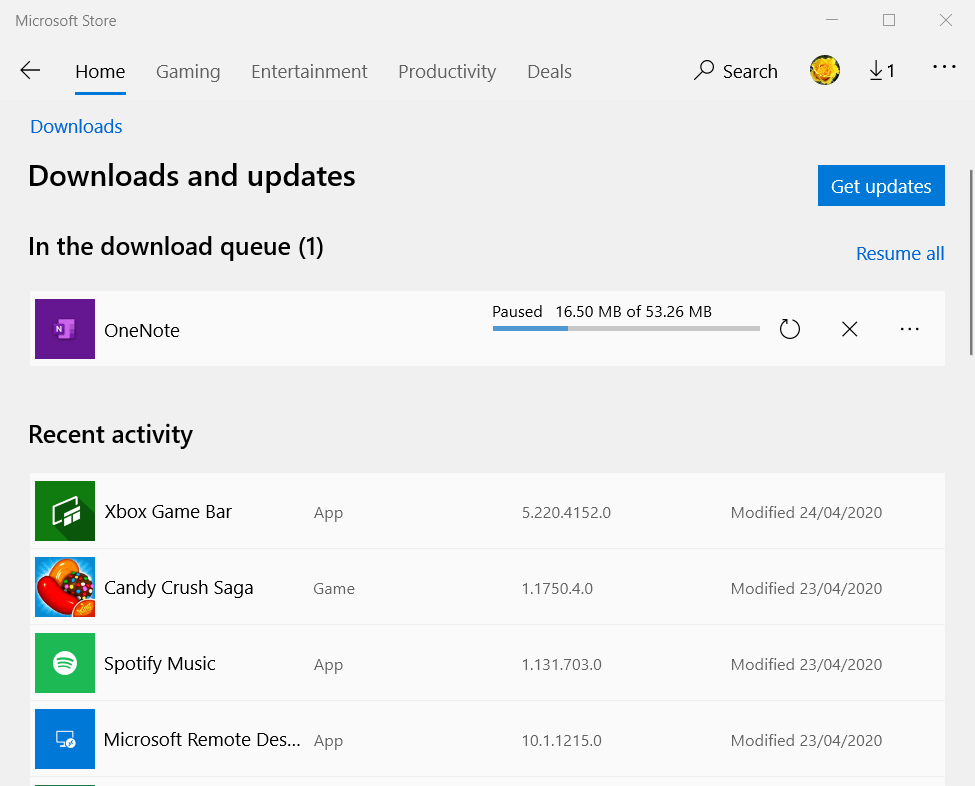 Tlačidlo Získajte aktualizácie Aktualizujte minecraft Windows 10