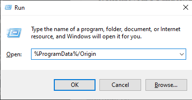 เรียกใช้คำสั่ง - Origin ไม่เริ่มเกม/ไม่มีเกม Origin ของฉันเปิดขึ้น