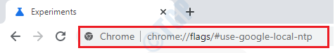 3 „Chrome“ vietinė Ntp vėliava