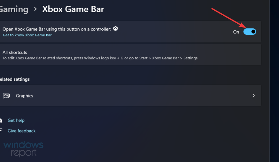 Ustawienie Open Xbox Game Bar wyłącza dvr Windows 11