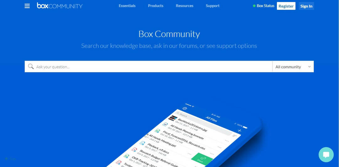 Komunita webových stránek Box - Box Sync váš systém souborů nepodporuje