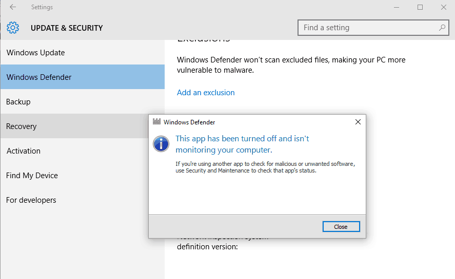 Windows kaitses teie arvutit