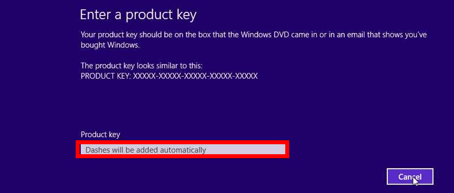 Windows 8.1 altera a chave do produto