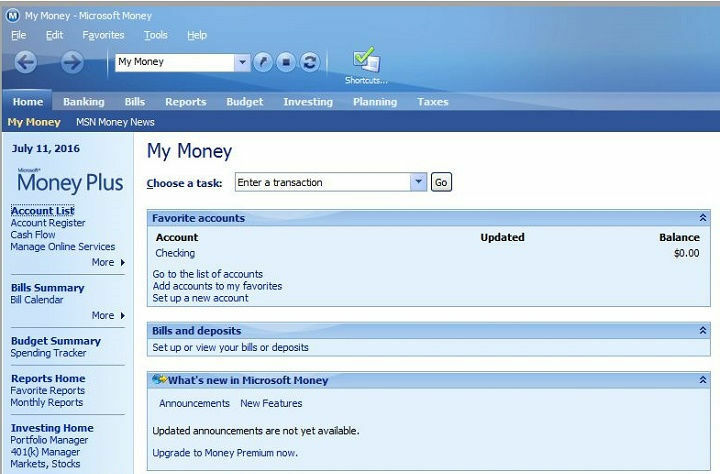 Microsoft Money 금융 앱 복원을 요청하는 청원