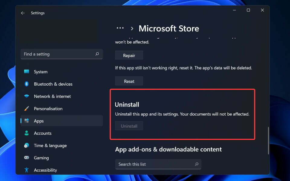 uninstall-microsoft-store Microsoft Store заблоковано