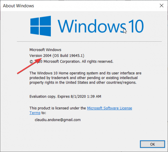 Kuinka tarkistaa Windows 10 -versio