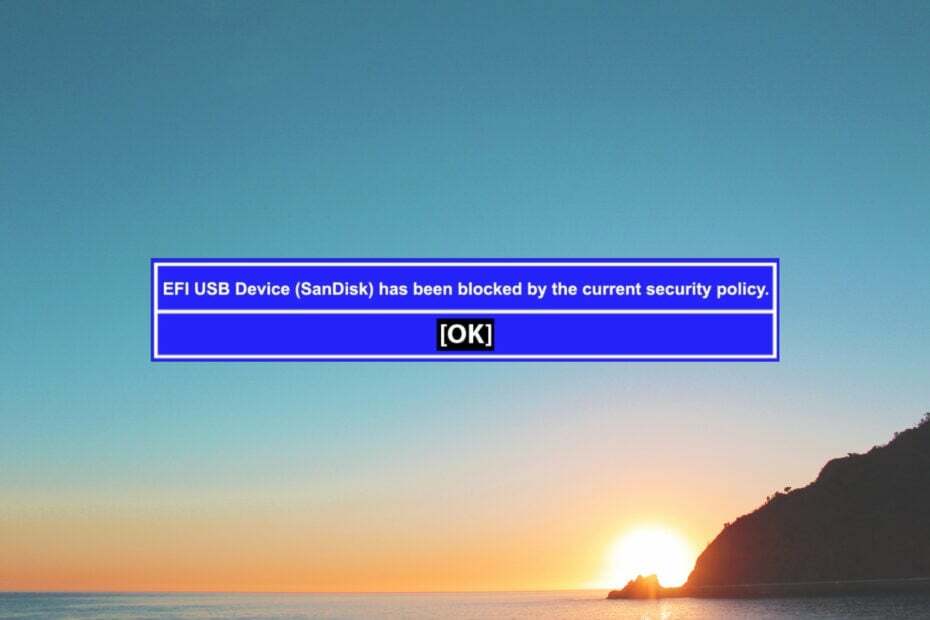 So beheben Sie, dass EFI-USB durch Sicherheitsrichtlinien blockiert wird