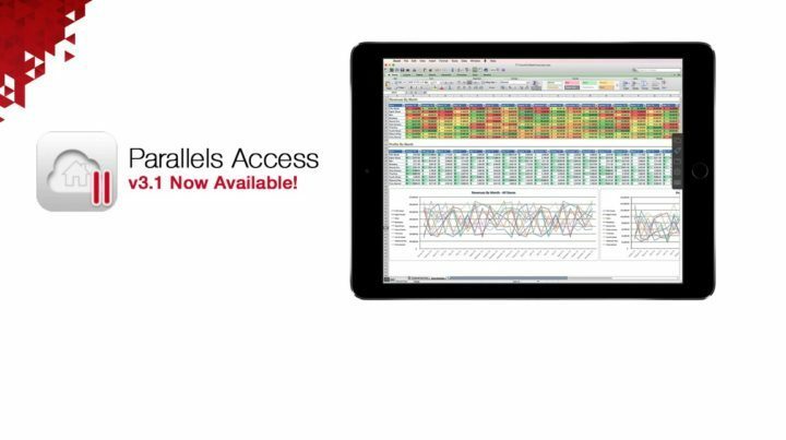 Parallels Access 3.1 abil pääsete juurde iPad Pro töölauarakendustele